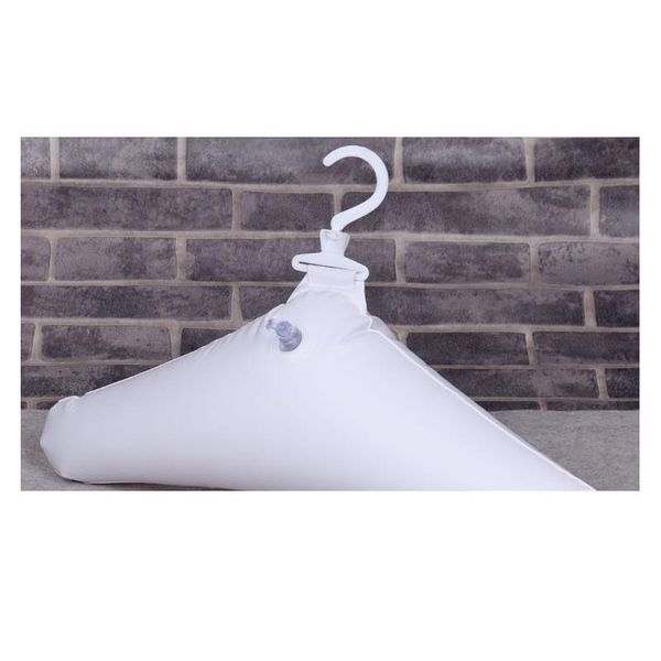 

10pcs white pvc plastic inflatable portable clothes hangers triangular rack for outdoor travel l office use par bbyphd