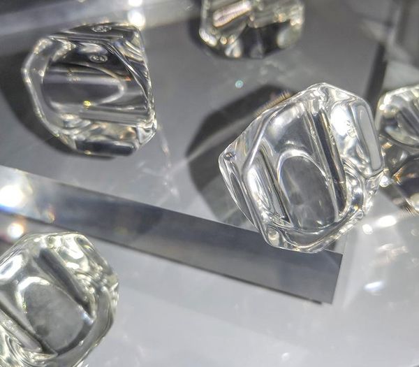 

хип-хоп ювелирная засада mm6 ice cube смола простого кольца письмо finger кольцо мода личного bijoux рождественский подарок для женщин men11, Silver