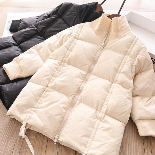 

zip white duck down girl's down coat children's clothing wholesale, Blue;gray