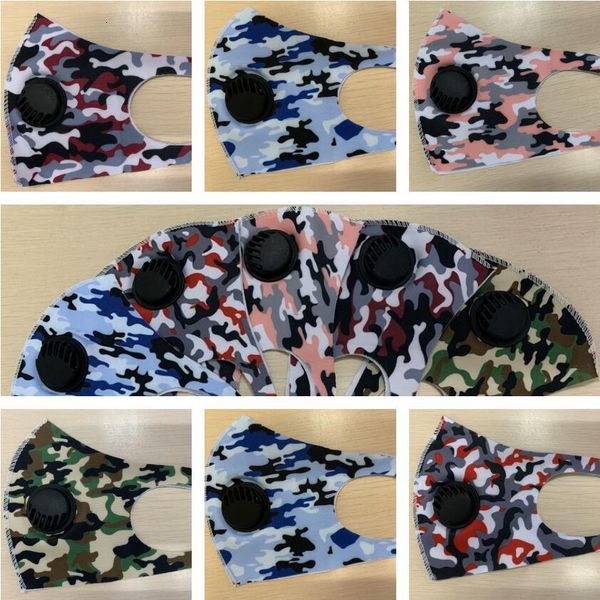 

mask ice camo 5 colors breathing silk valve face masks camouflage breathing valve face cover reusable mouth muffle
