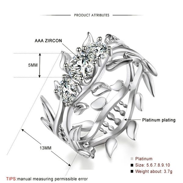 Meistverkaufter Ring Hochwertiger Ring Neue Blume Zirkon Ringe Paar Diamant Ring Modeschmuck Modeversorgung linkA