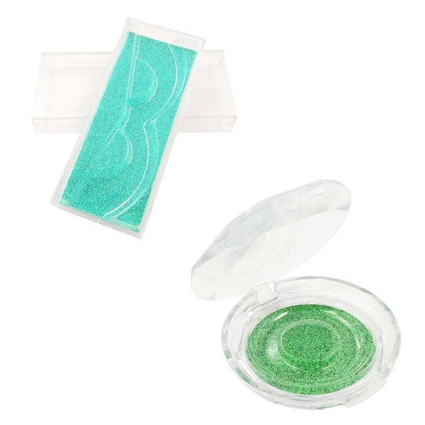 

rectangle round transparent eyelash boxes colorful gasket false eyelashes packaging box shining card empty exquisites case 2ye g2