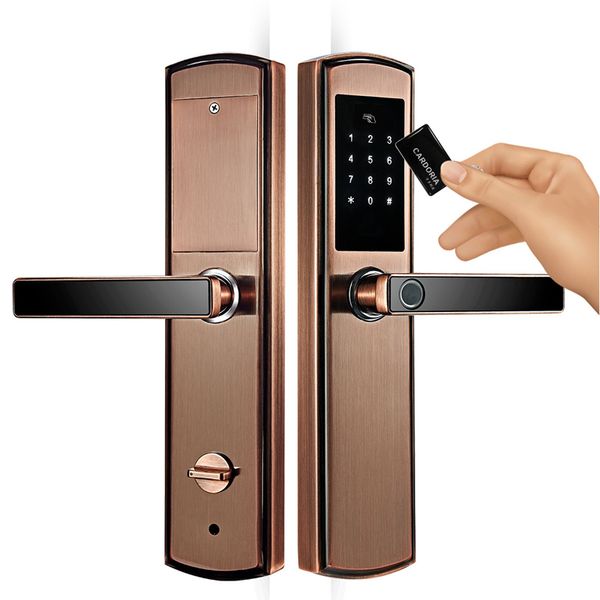 

bluetooth smart door lock app remote control electronics fingerprint door lock password ic card key unlock