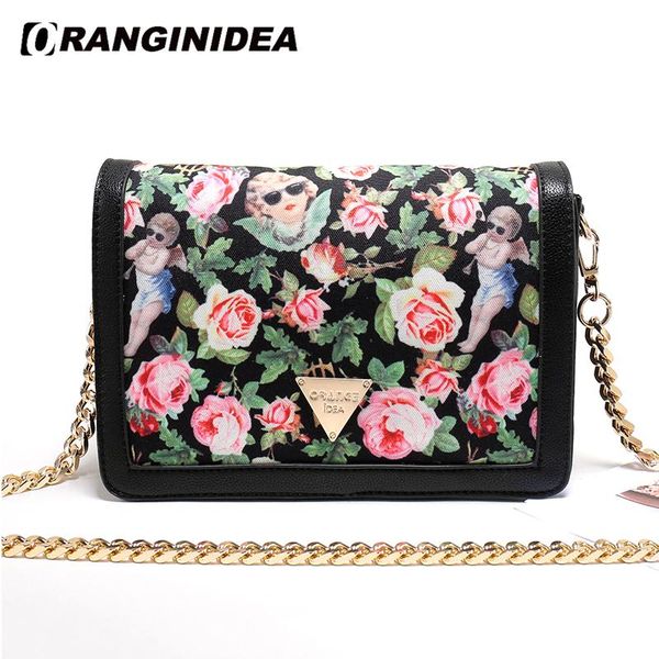 

crossbody bags for women floral printing chain messenger bags ladies sweet shoulder bag bohemian beach bolsa feminina