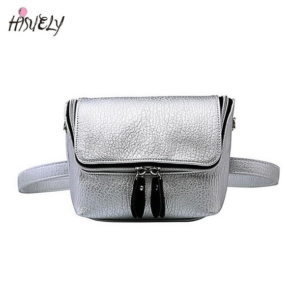 

hisuely new fashion waist bags for women zipper phone purse shoulder bag ladies shopping bolsa feminina travel waist packs 2020