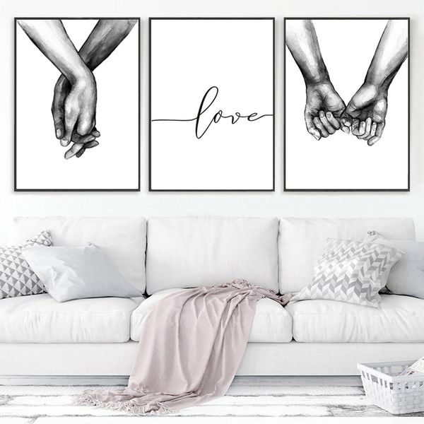 

canvas painting wall art peinture tableau mural nordic posters and prints poster love laminas decorativas pared cuadros q1218