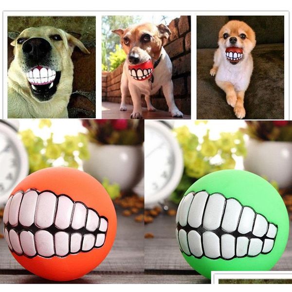 

pet puppy dog funny ball teeth silicon chew sound dogs play new funny pets dog puppy ball teeth silicon toy lcbco