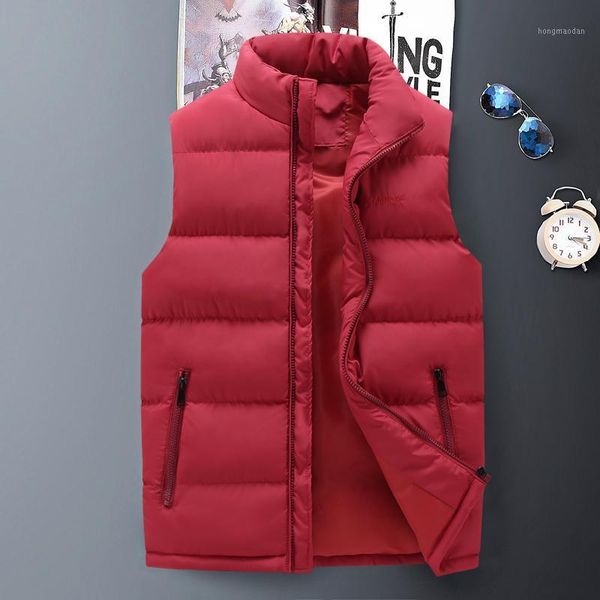 

brand sleeveless jacket for men fashion warm winter vest men casual vest mens work vests waistcoat light plus size1, Black;white