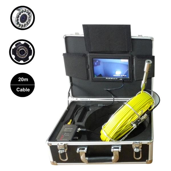 

cameras 20m 7" lcd 23mm sewer drain pipeline ip68 waterproof professional pipe plumbing duct clean inspection tools