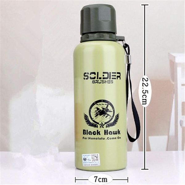 

зеленый термальная термос кружки кружки rope army water bpa free travel 18 8 бутылки портативный 500мл открытый спорт вакуум нержавеющей ста