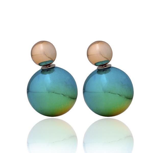 

stud earrings andy color round ball earring earrings big acrylic earrings, Golden;silver