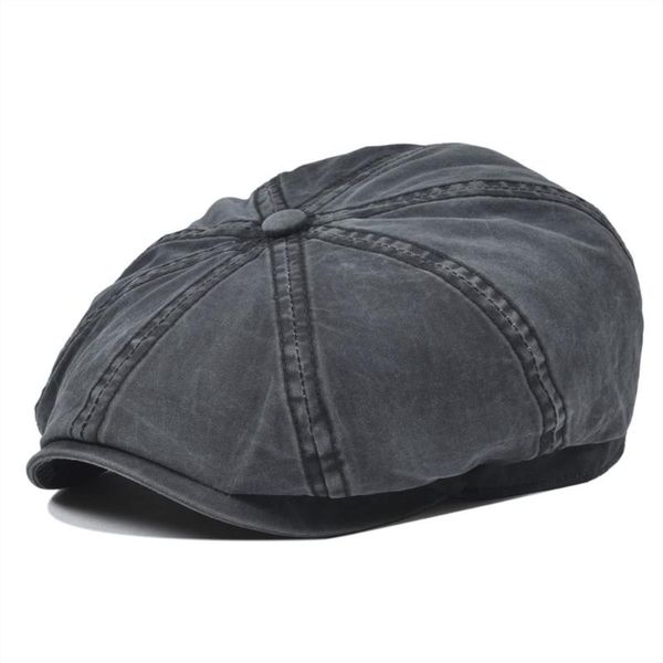 

voboom омывается хлопок восьмиклинка мужчины женщины 8 группа flat caps driver baker boy hat солнцезащитное гэтсби берет шляпы 160, Blue;gray