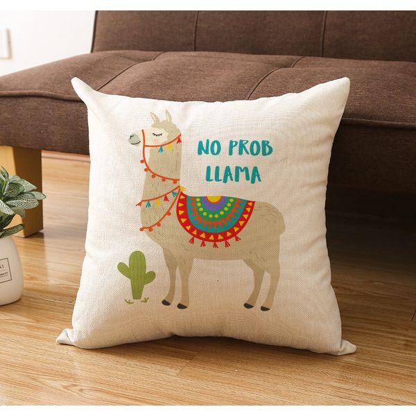 

fashion animal alpaca cushion covers nordic art posters style decorative cushion cover linen pillow case sofa home decorations f wmtjju