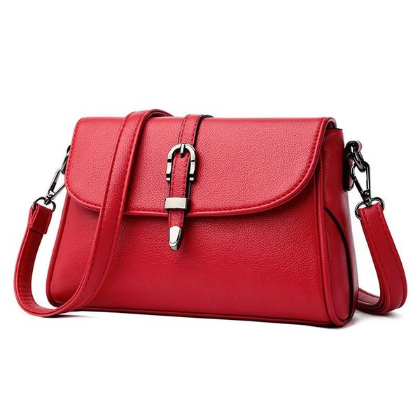 

2020 new winter women luxury shoulder crossbody bag quality elegant medium square leather messenger bag female wild lock handbag