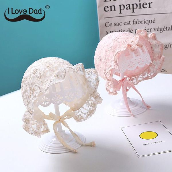 

caps & hats cute lace born baby hat pography props flower summer accessories girl sun breathable cotton infant bonnet caps1, Yellow