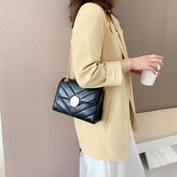 

luxury women's bag 2021 new designer handbags soft pu shoulder bags female fashion ladies chain messenger bag bolsa