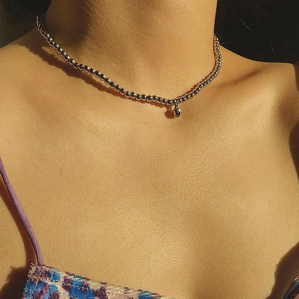 

bell pendant short chokers silver bohemian for color gifts necklace beads beaded 2019 women necklaces jewelry bbyqce bdehome