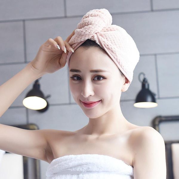 

microfiber hair fast drying dryer towel bath wrap hat quick cap turban dry