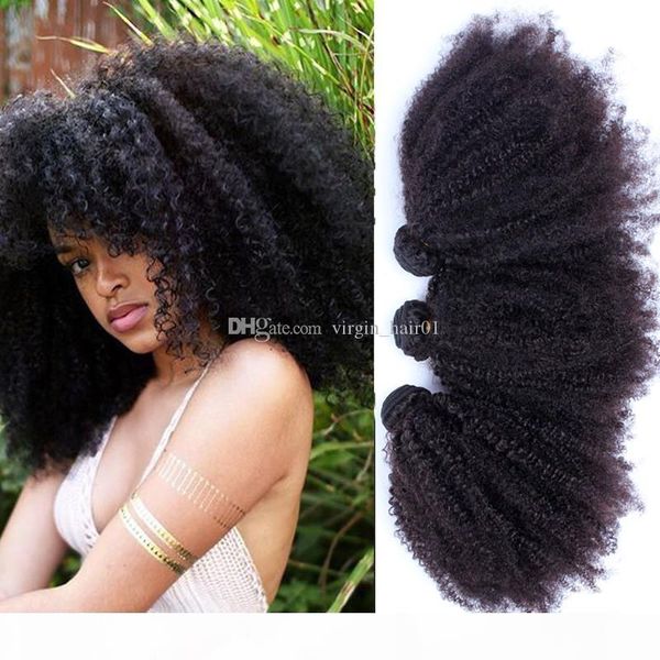 

9a virgin mongolian kinky curly hair bleached knots 100% afro kinky curly human virgin hair bundles no sheding no tangle, Black;brown