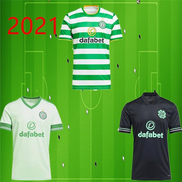 

20/21 celtic soccer jerseys 2020 home mcgregor brown griffiths edouard soccer shirt away forrest christie roberts 3rd football uniform, Black;yellow