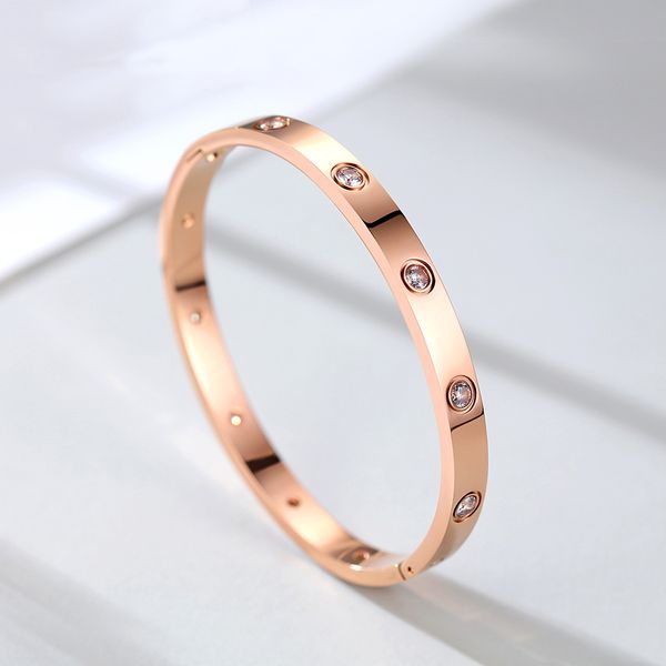 

2020 fashion new rose gold stainless steel screw bangle bracelet with screwdriver screws never lose fashion bangle for gift, Black