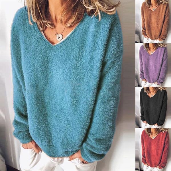 

woman jumper oversized sweater long sleeve black knitwear new 2020 winter autum v neck comfortable loose clothes g30, White;black