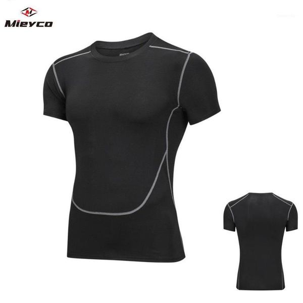 

running jerseys men run sports t-shirt gym fitness bodybuilding short sleeve slim t shirt quick dry male jogging workout training tee clothi, Black;blue