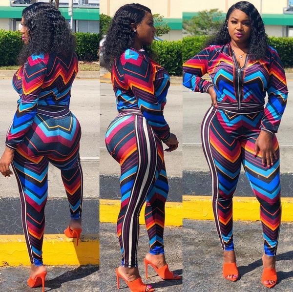 

2019 осени / осенью женской моды сексуального спорт полосатого контраст цвета набор 2019 осени / зима новой осень зима двухсекционного новые, Gray