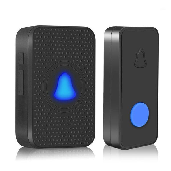 

intelligent waterproof wireless doorbell led light home welcome cordless door ring bell eu uk plug security smart doorbells1