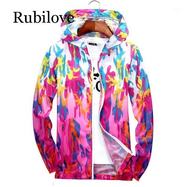 

women's jackets rubilove jacket windbreaker camouflage plus size coat thin baseball casual outerwear1, Black;brown