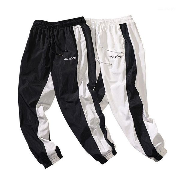 

men's pants 2021 summer men casual loose japanese mens drawstring harajuku trousers men's hip hop sweatpants streetwear male1, Black