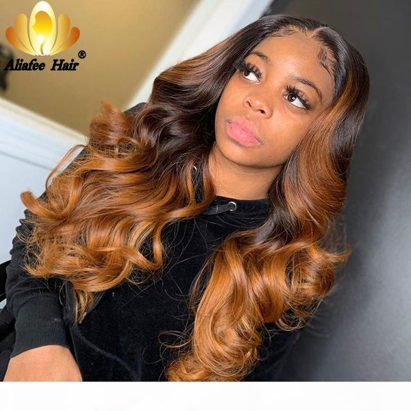 

aliafee loose wave wig malaysia remy hair 13x4 blonde lace front human hair wigs 150% density with baby for black women, Black;brown