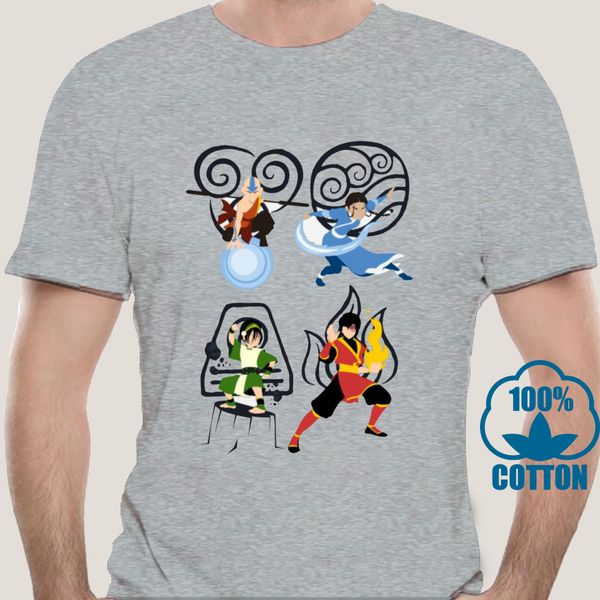 

0495a men cartoon avatar the last airbender aang katara t-shirt new custom camiseta cotton t shirt tees sport hooded sweatshirt hoodie