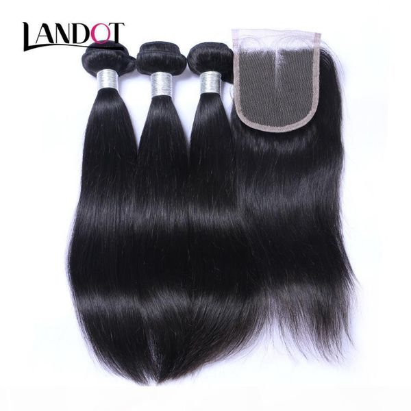 

9a malaysian virgin hair bundles with closure malaysian straight human hair weave and closures natural black color cuticle aligned remy hair