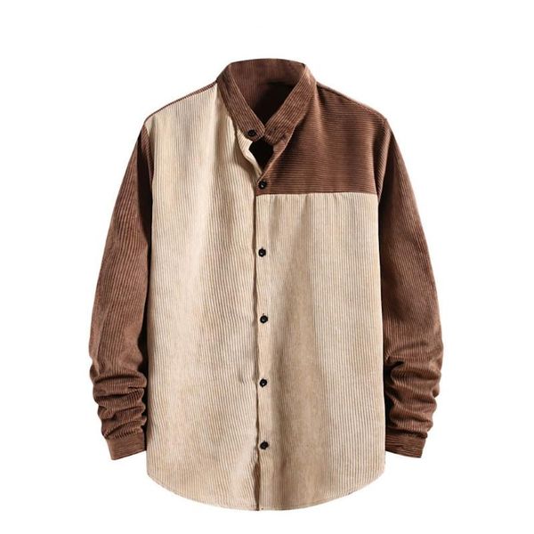 

men's casual shirts blouse fashion jacket corduroy shirt button long sleeve spring autumn comfortable handsome men shirt#g30, White;black