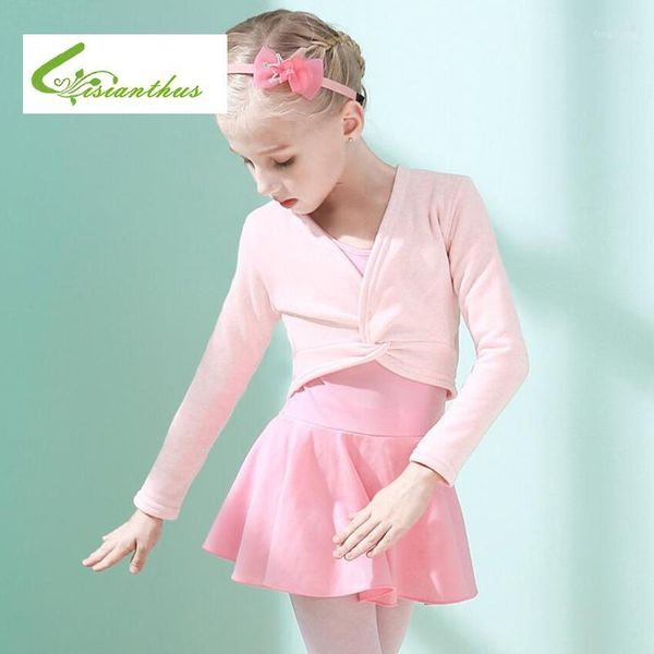 

winter autumn warm child girls ballet gymnastic leotard jacket long sleeved dance coat kids dance clothing wrap ballet1, Blue;gray