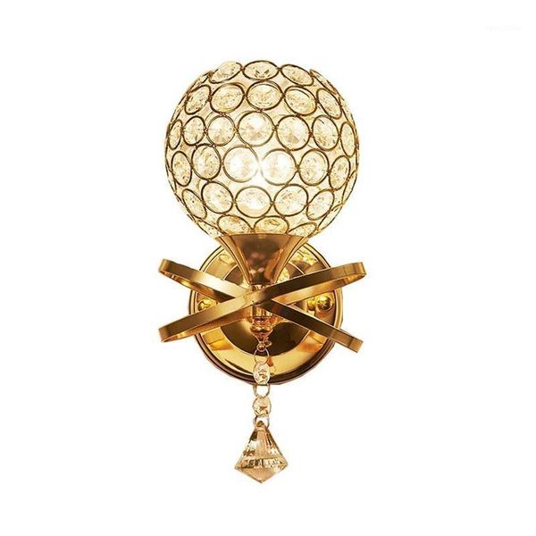 

european sliver gold crystal bedside wall lamp creative single head art e27 aisle wall light bathroom mirror home decro lamp1
