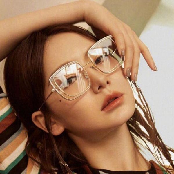 

qpeclou 2020 new vintage metal square polarized sunglasses women fashion luxury pearl sun glasses female color shades oculos, White;black