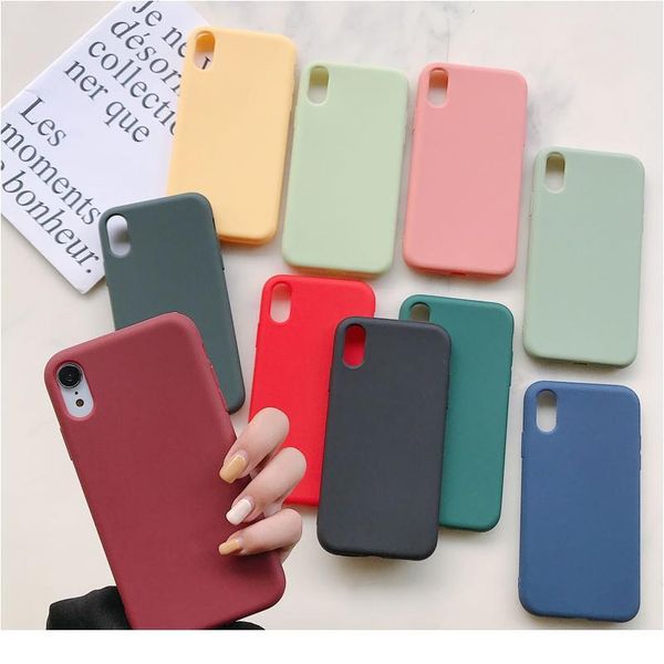 

sile soft case for iphone 12 11 pro max xs se2 x xr 6 6s 7 8 plus candy colo bbyiij