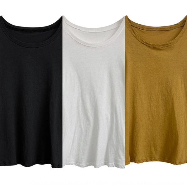 

long sleeve women's autumn mid t-shirt long round neck looseshoulder design white t-shirt x6ksq