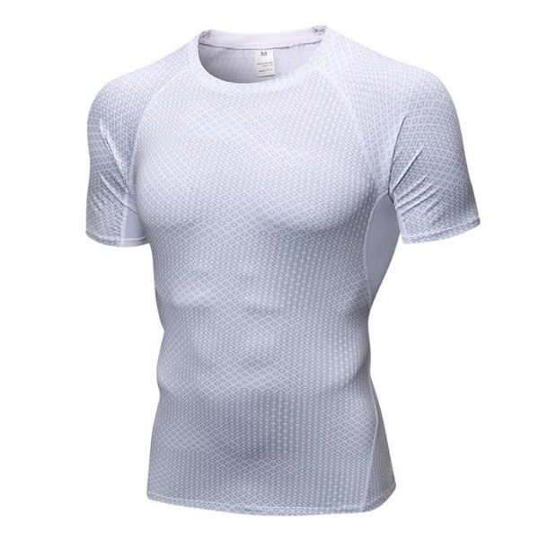 

compression t shirt workout sport running t-shirt short jogging tshirt men fitness jersey rashgard gym athletic clothing, Black;blue