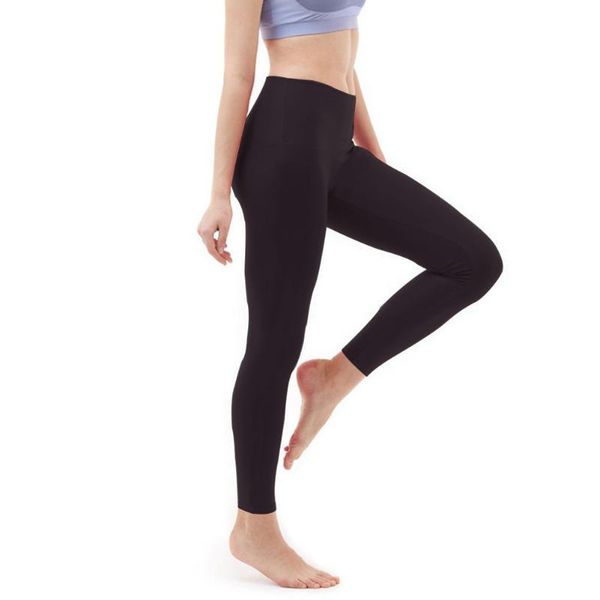 

high waist fashion fitness tights women leggings polyester solid casual slim elastic gym yoga pants accessories sport, Black