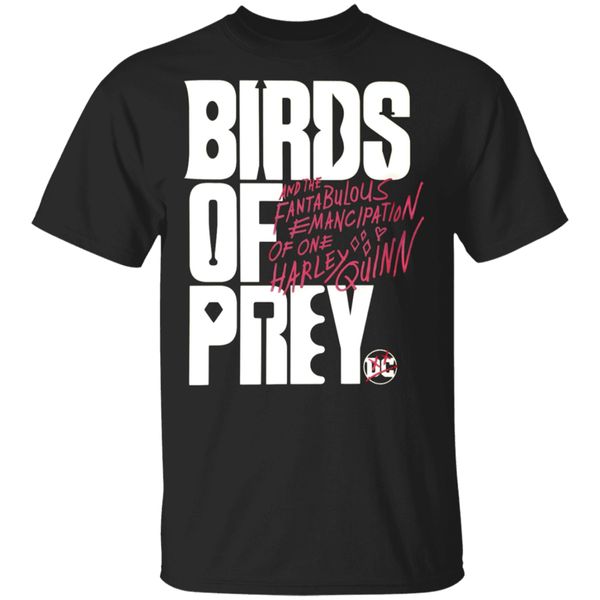 

birds of prey 2020 teaser movie black t-shirt m-xxxl summer style tee shirt sport hooded sweatshirt hoodie