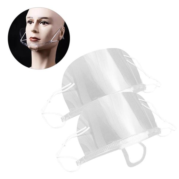 

прозрачный санитарные рот маска пластиковый рот щит антифог открытый маска со съемными chin поддержка ресторан bbylpd xmh_home