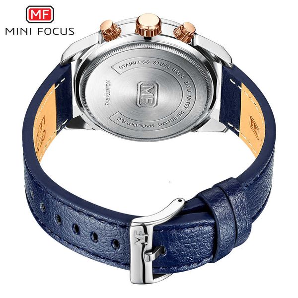 

relogio masculino mini focus men quartz watch chronograph sports brand luxury mens wristwatch fashion casual relojes hombre, Silver