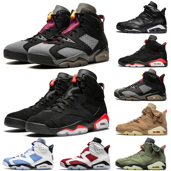 

university blue 6s mens basketball shoes infrared white hare unc electric green british khaki outdoor men trainers sneakers, White;red
