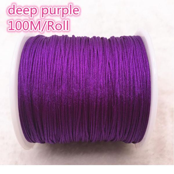 

100m/roll 0.8mm deep purple nylon cord thread chinese knot macrame cord bracelet braided string diy beading thr qylopl