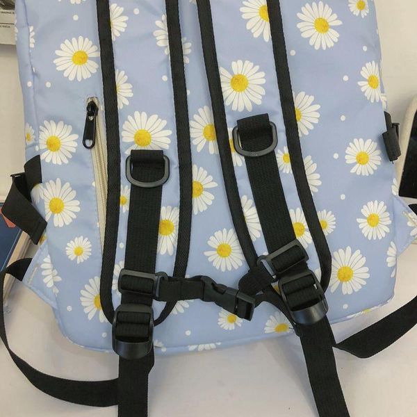 

печать школа рюкзак для девочек-подростков свежие цветы back pack женщины nylon легкий досуг опрятный стиль bagpack backbag jlltgg