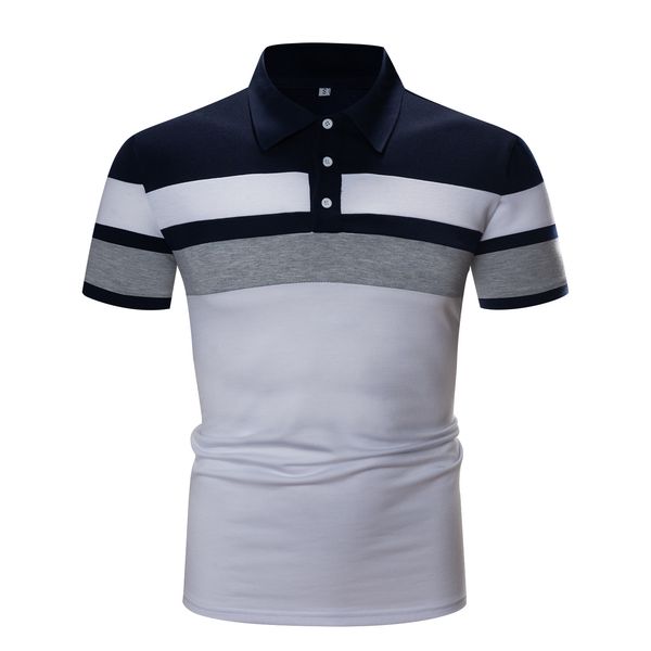 

осень и зима новый европейский размер mens строчка urban мода хлопка с коротким рукавом рубашки поло 618, White;black