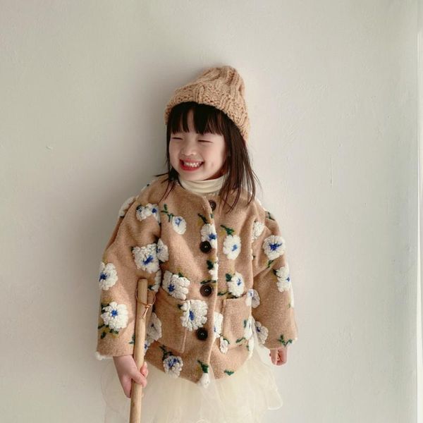 

clothing sets kids sweater fake tutu skirt pants long sleeve t-shirts girls coat flower jacket toddler girl winter clothes baby infant korea, White